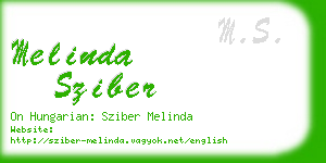 melinda sziber business card